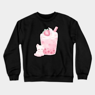 Kitty Boba tea Crewneck Sweatshirt